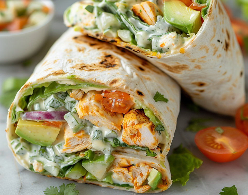 Chicken Avocado Ranch Burritos