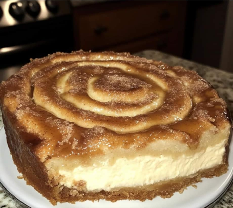 Cinnamon Roll Honeybun Cheesecake