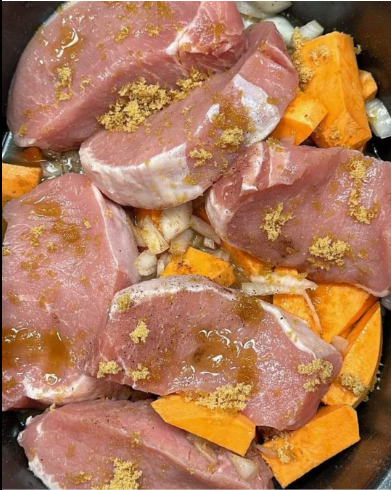 Slow Cooker Pork Chops and Sweet Potatoes