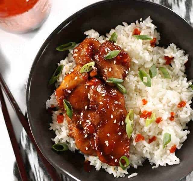 Sticky Ginger Soy Glazed Chicken